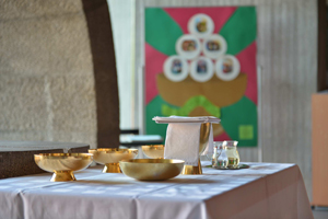 Altar bei der Erstkommunion in der Kirche St. Severin